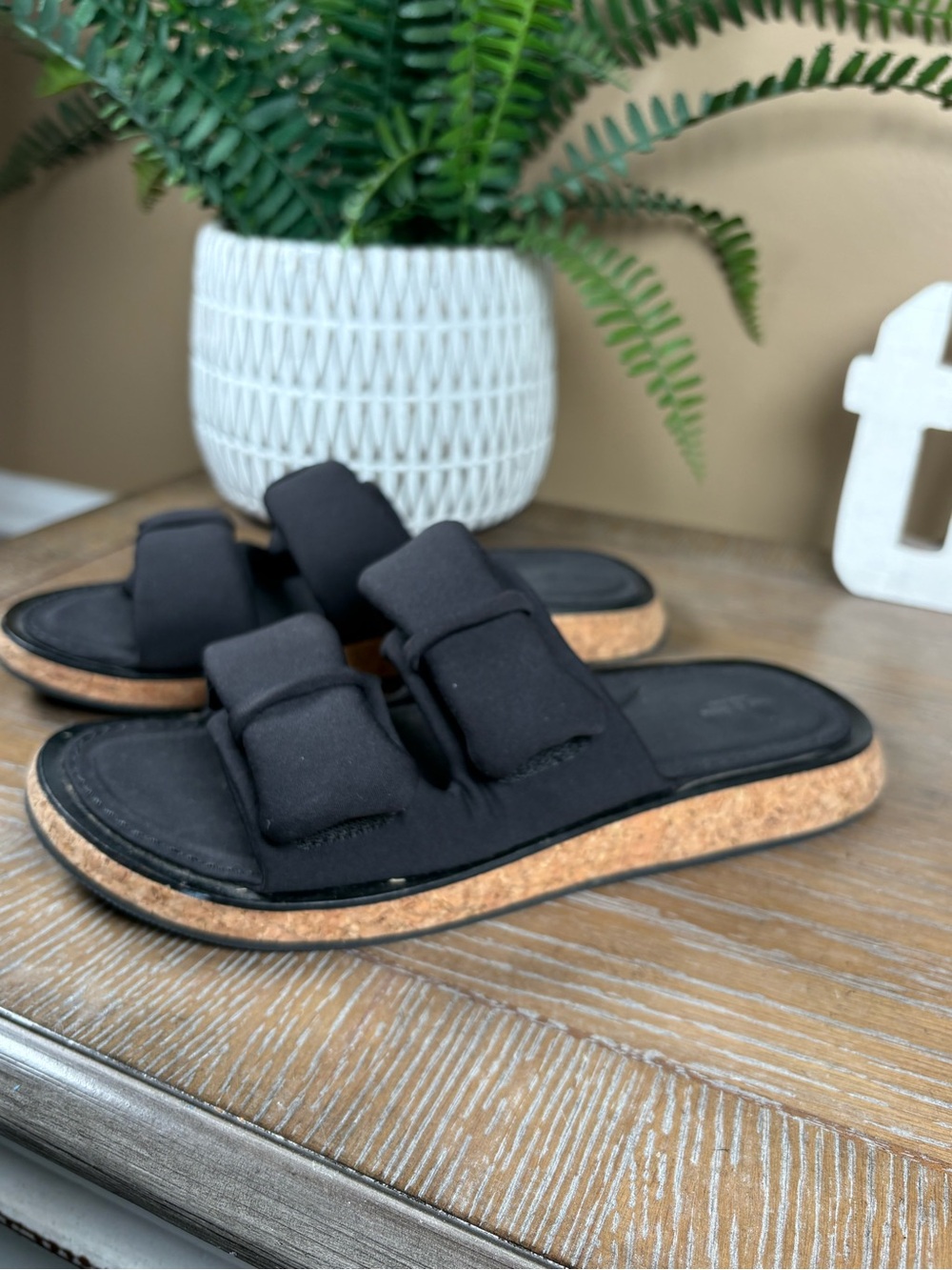 Rag & Bones Black Parque Slide Sandals with Cushioned Straps Earthy Crunchy 7.5 - Picture 6 of 13